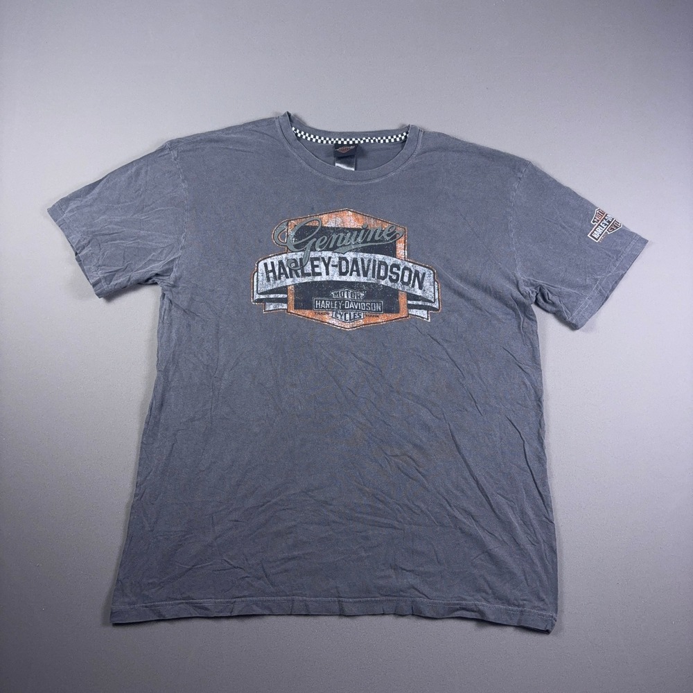 Harley-Davidson T Shirt Mens XL Grey Faded Graphic Hal's New Berlin WI USA Made
